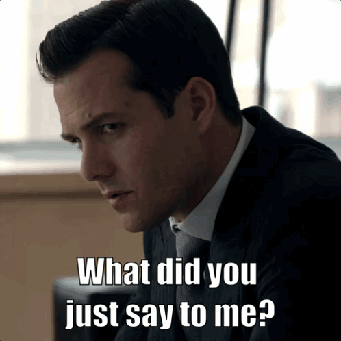 Man In Suit Asking What Did You Say GIF