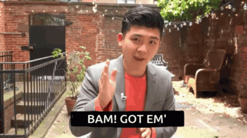Man In Suit Bam Got Em GIF
