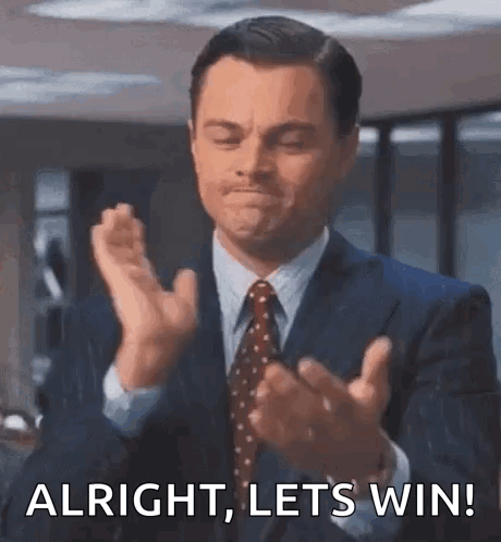 Man In Suit Clapping Alright Let's Win GIF