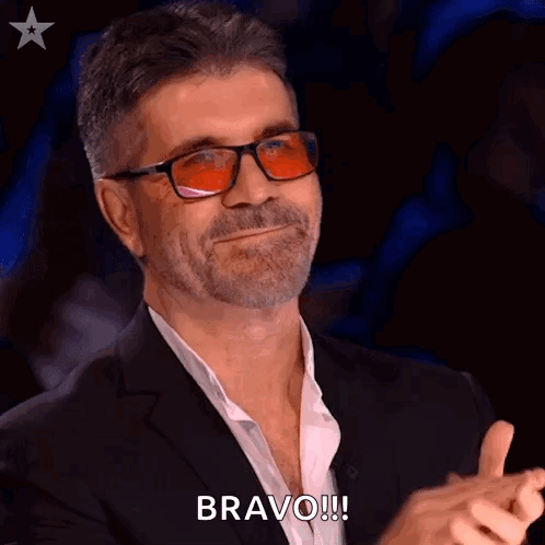 Man In Suit Clapping Bravo GIF