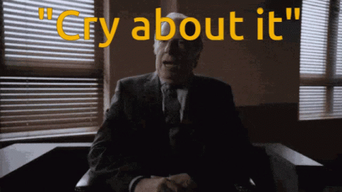 Man in Suit Cry About It