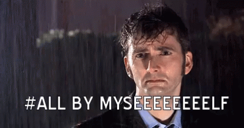 Man in Suit Crying in Rain All by Myself