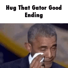 Man In Suit Crying With Napkin GIF