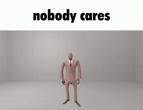 Man in Suit Dancing Nobody Cares