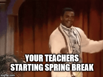 Man in Suit Dancing Says Spring Break