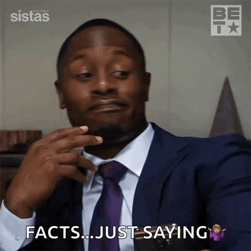 Man In Suit Facts Just Saying GIF