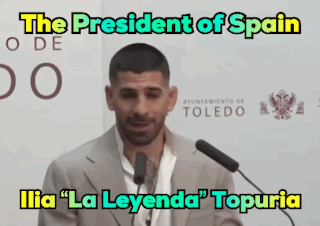 Man In Suit Giving Speech The President Of Spain GIF