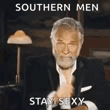 Man In Suit Giving Thumbs Up Says Southern Men Stay Sexy GIF