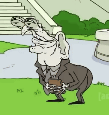 Man In Suit Holding Briefcase GIF