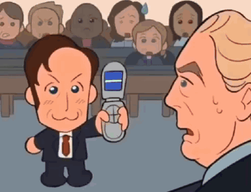 Man in Suit Holding Flip Phone