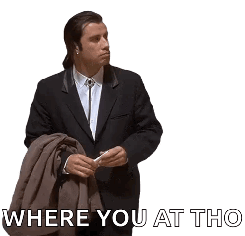 Man in Suit Holding Jacket Where You At Tho