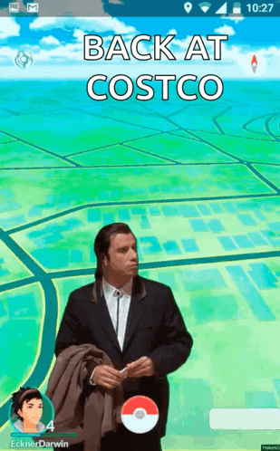 Man In Suit In Front Of Map Back At Costco GIF