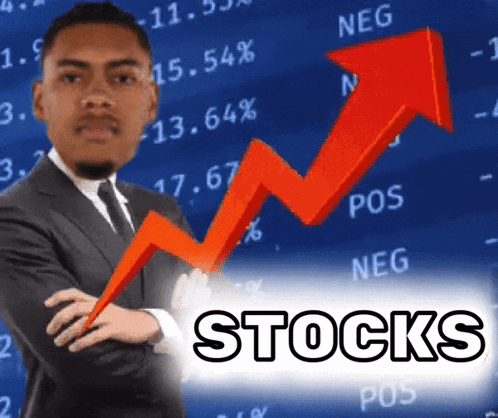 Man in Suit in Front of Stonks Chart