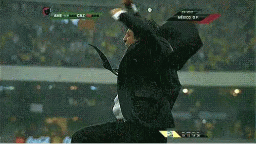 Man In Suit Jumping At Scoreboard Mexico Def GIF