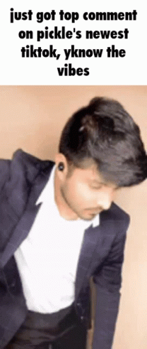 Man in Suit Just Got Top Comment on Pickle's Newest TikTok