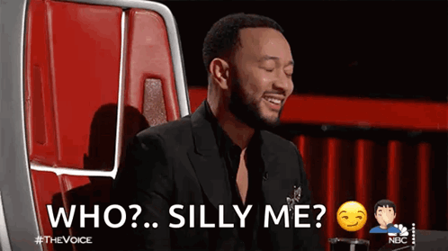 Man in Suit Laughing Asking Who Silly Me