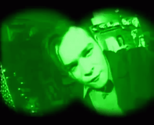 Man In Suit Looking Through Binoculars GIF