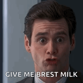 Man in Suit Making Funny Face Asking for Milk