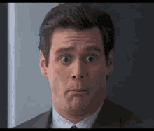 Man in Suit Making Funny Face