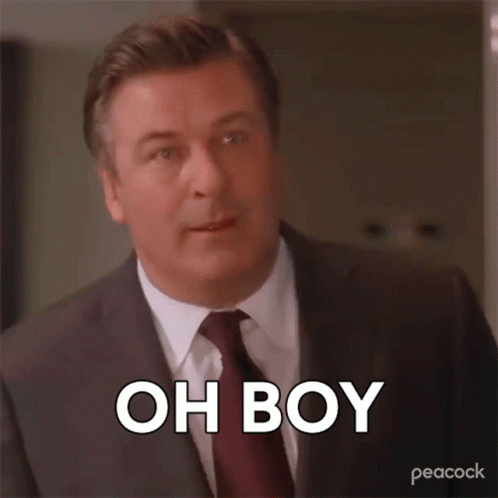 Man in Suit Making Funny Face Saying Oh Boy
