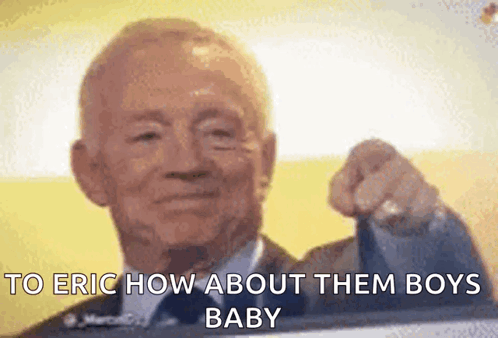 Man In Suit Pointing Saying How About Them Boys Baby GIF