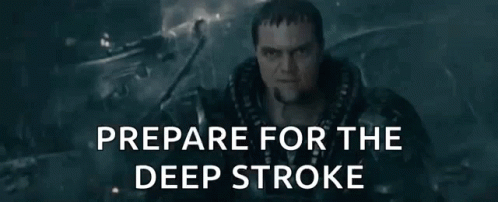 Man in Suit Prepares Deep Stroke in Dark