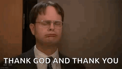 Man In Suit Raising Arms Saying Thank You GIF