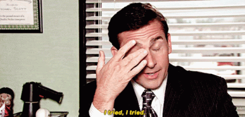 Man In Suit Rubbing Eyes Saying I Tried GIF