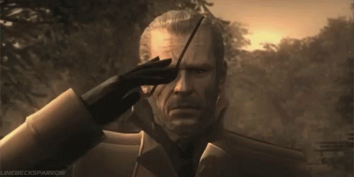 Man in Suit Saluting in Video Game Scene