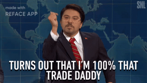 Man In Suit Saying 100 Percent That Trade Daddy GIF