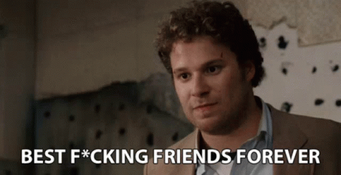 Man in Suit Saying Best F Cking Friends Forever