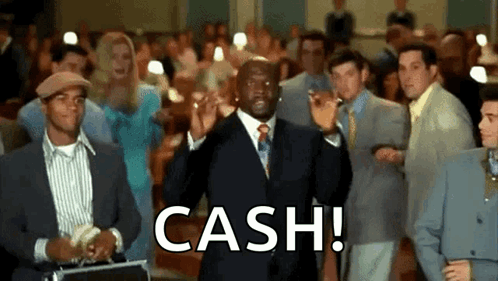 Man In Suit Saying Cash Before Crowd GIF