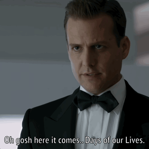 Man in Suit Saying Days of Our Lives