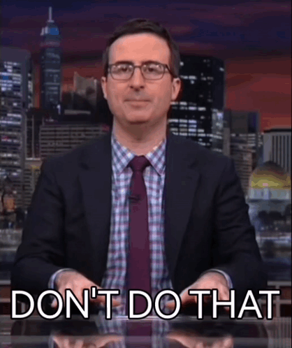 Man in Suit Saying Don't Do That