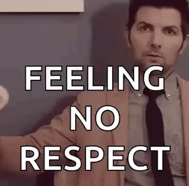 Man In Suit Saying Feeling No Respect GIF