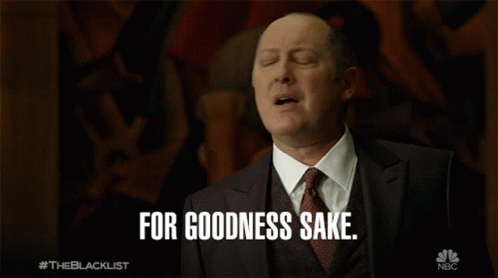Man in Suit Saying For Goodness Sake