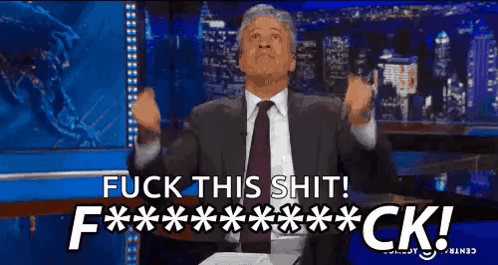 Man in Suit Saying Fuck This Shit