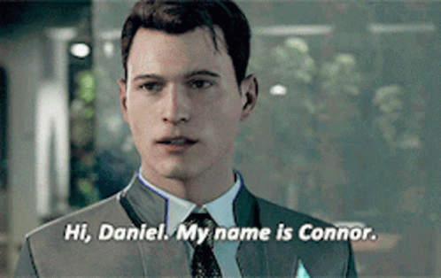 Man In Suit Saying Hi Daniel My Name Is Connor GIF