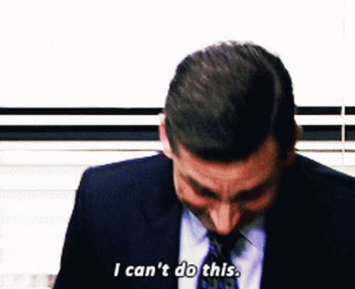 Man In Suit Saying I Can't Do This GIF