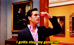 Man in Suit Saying I Gotta Step My Game Up