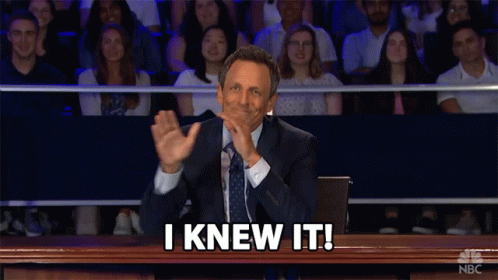 Man in Suit Saying I Knew It