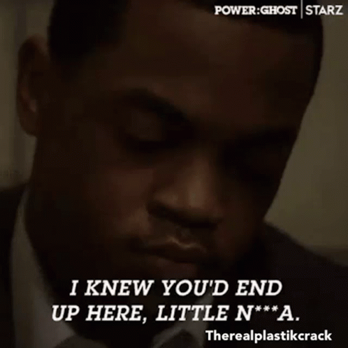 Man In Suit Saying I Knew You End Up Here Little N***a GIF