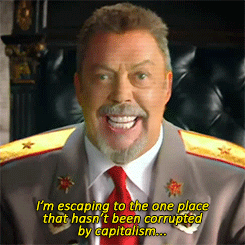 Man In Suit Saying I'm Escaping GIF