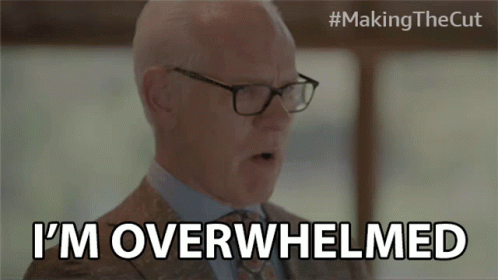 Man In Suit Saying I'm Overwhelmed GIF
