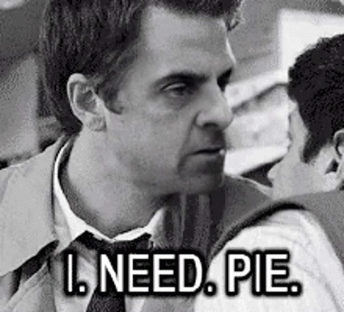 Man In Suit Saying I Need Pie GIF