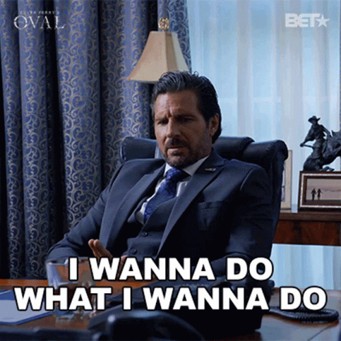 Man in Suit Saying I Wanna Do What I Wanna Do