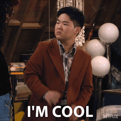 Man in Suit Saying Im Cool