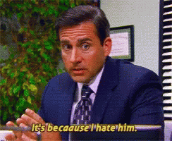 Man In Suit Saying It's Because I Hate Him GIF