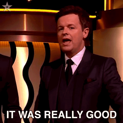 Man in Suit Saying It Was Really Good
