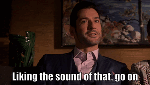 Man In Suit Saying Liking The Sound Of That Go On GIF